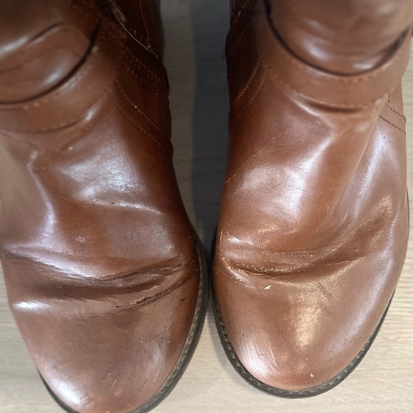 GUESS Tall Faux Leather Knee Boots Sz 8.5 Shoe Booties Boot Shoes - Picture 8 of 11